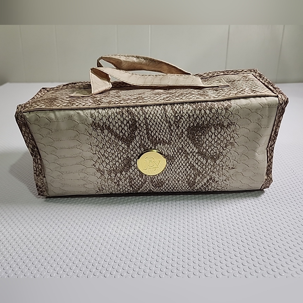 Joy Mangano Better Beauty Case Large Python Organ… - image 1